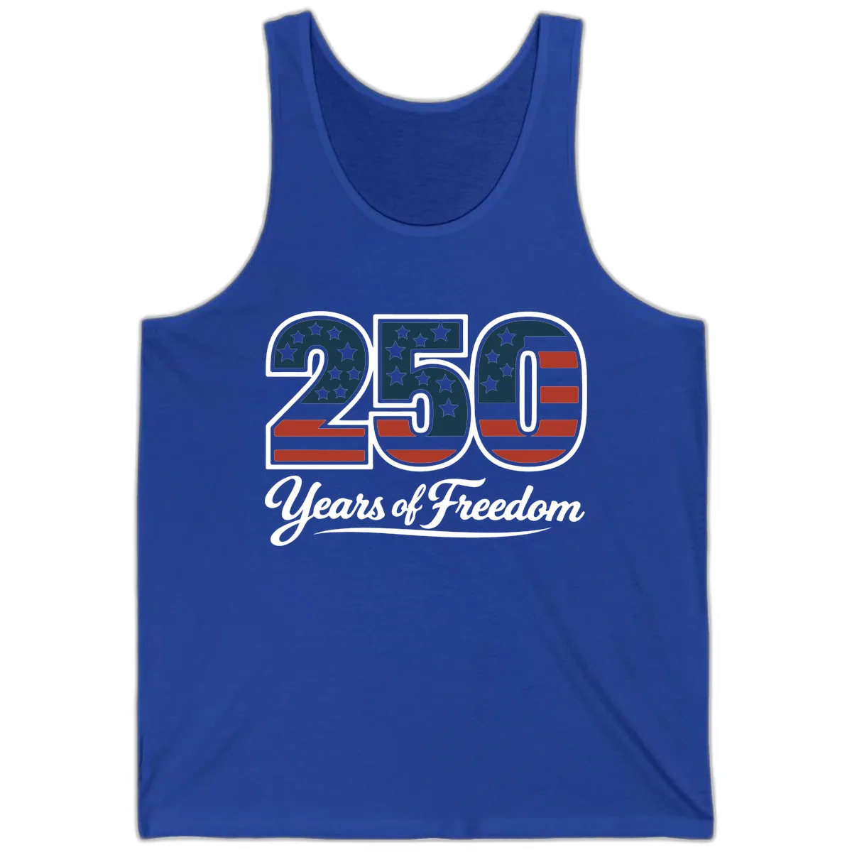 America 250 Years Of Freedom Design Tank in True Royal