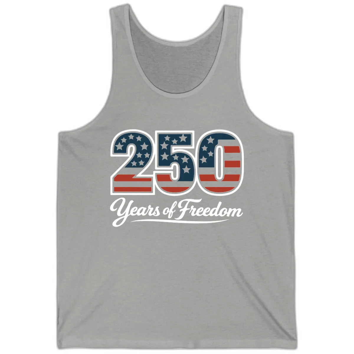 America 250 Years Of Freedom Design Tank in Athletic Heather