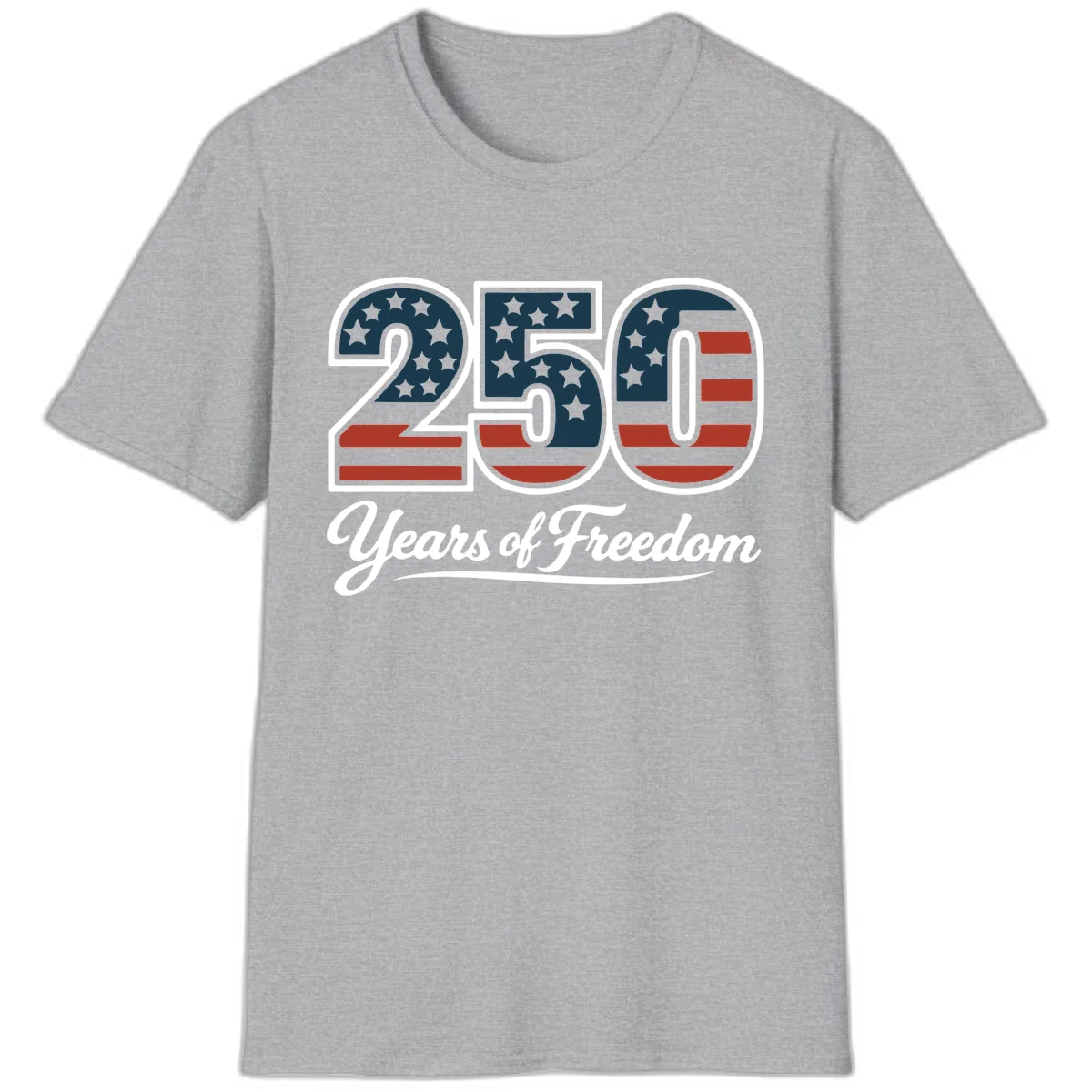 America 250 Years Of Freedom Design T-Shirt in Sport Grey