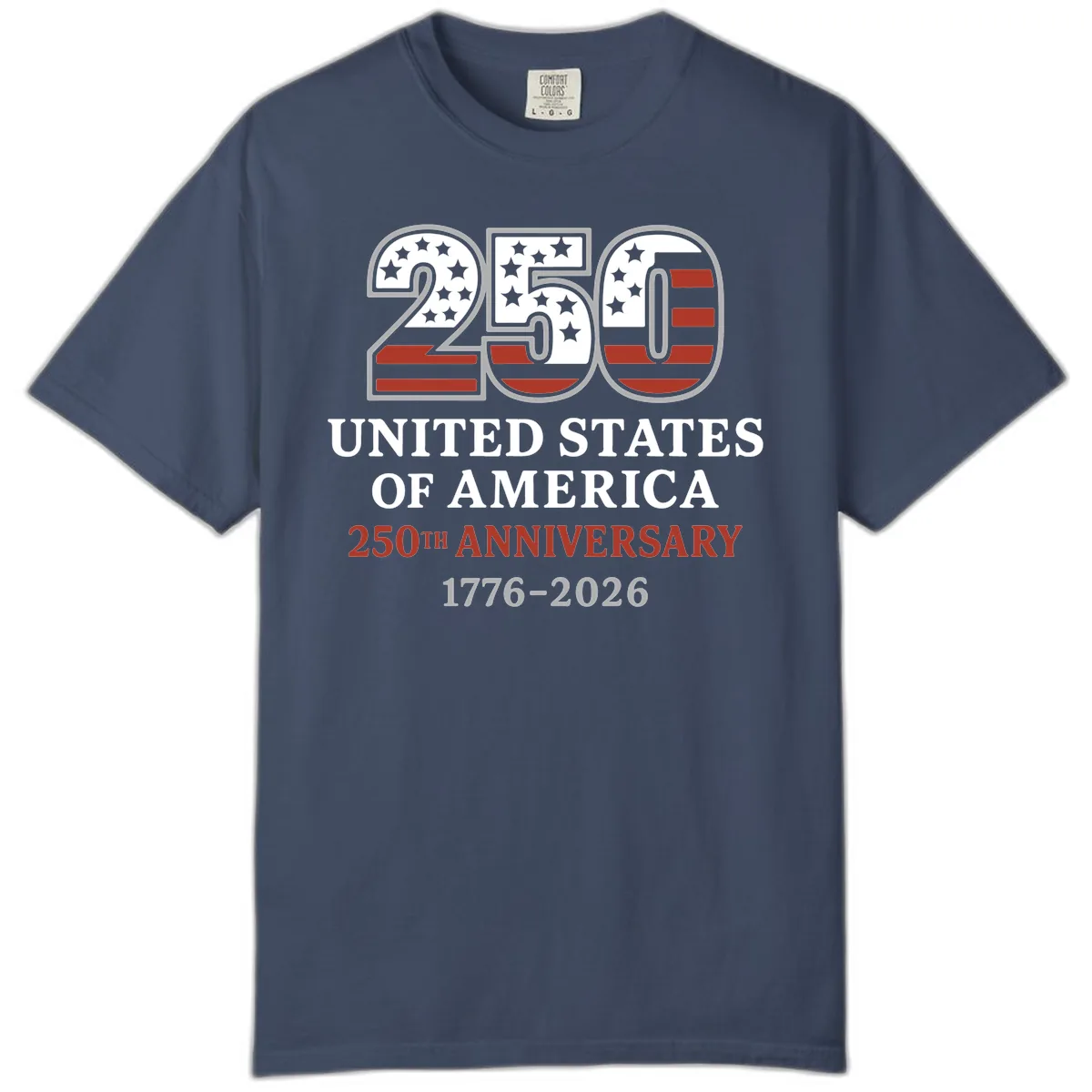 United States 250th Anniversary Celebration Comfort Color in Midnight