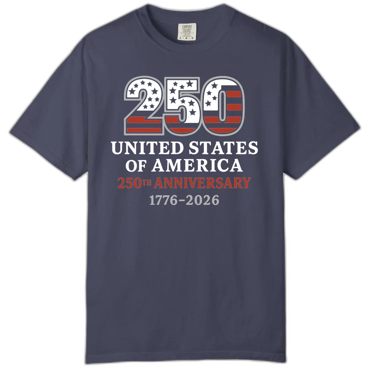 United States 250th Anniversary Celebration Comfort Color in Denim