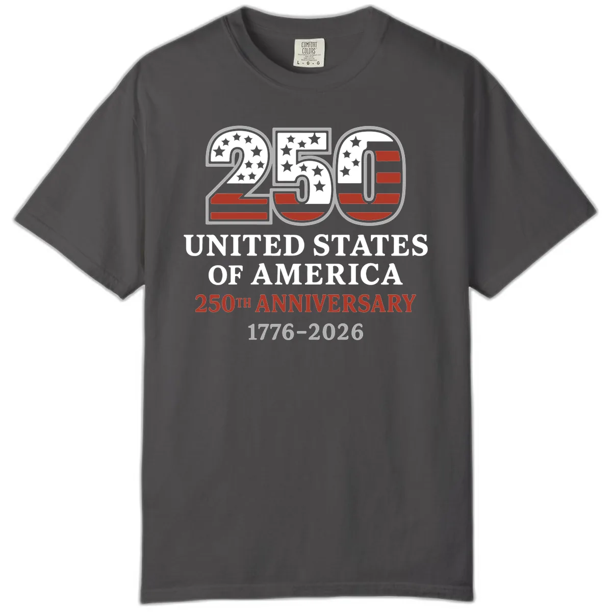 United States 250th Anniversary Celebration Comfort Color in Graphite