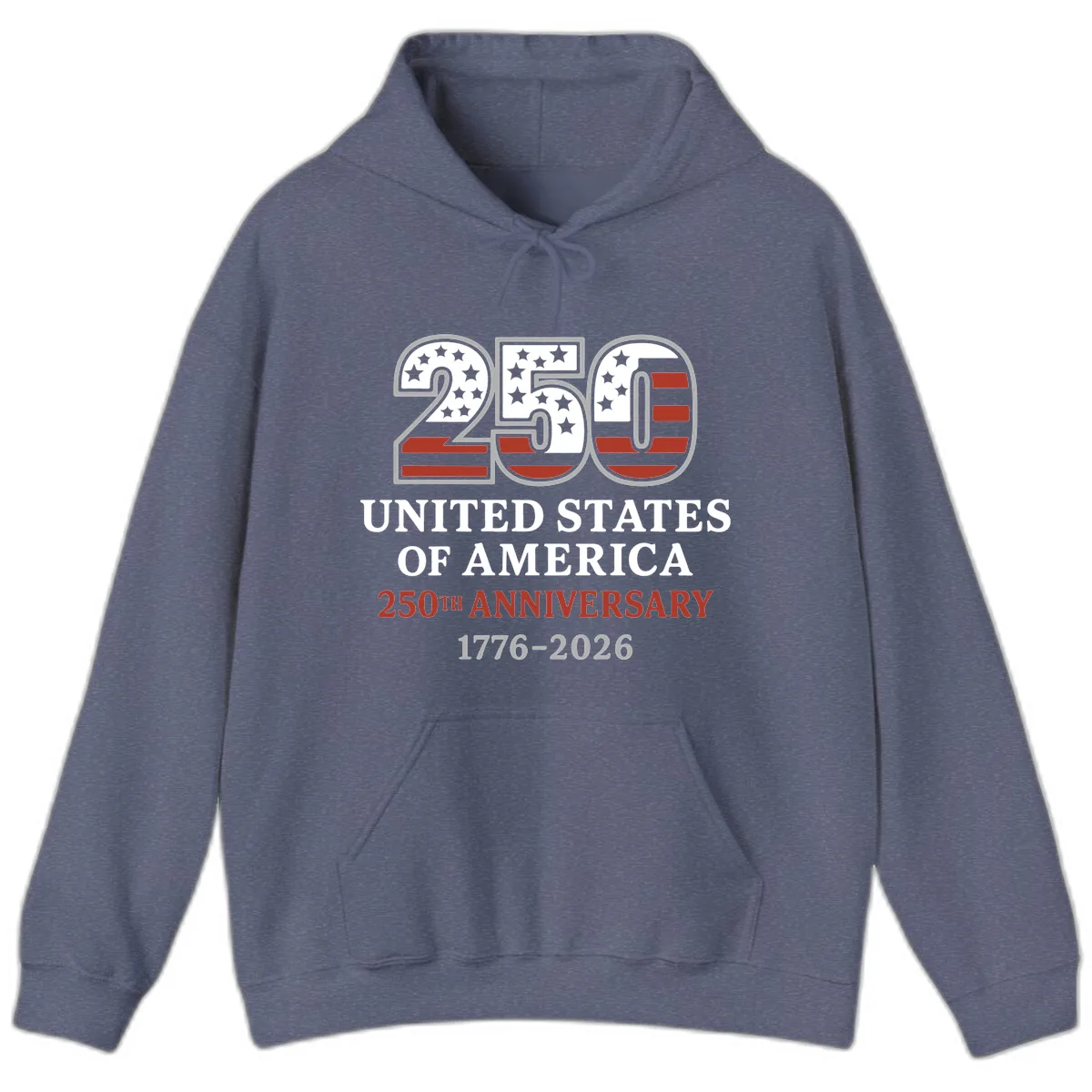 United States 250th Anniversary Celebration Hoodie in Heather Navy