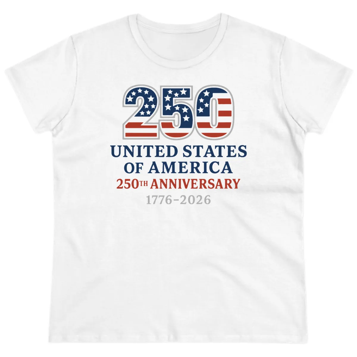 United States 250th Anniversary Celebration Ladies Tee in White