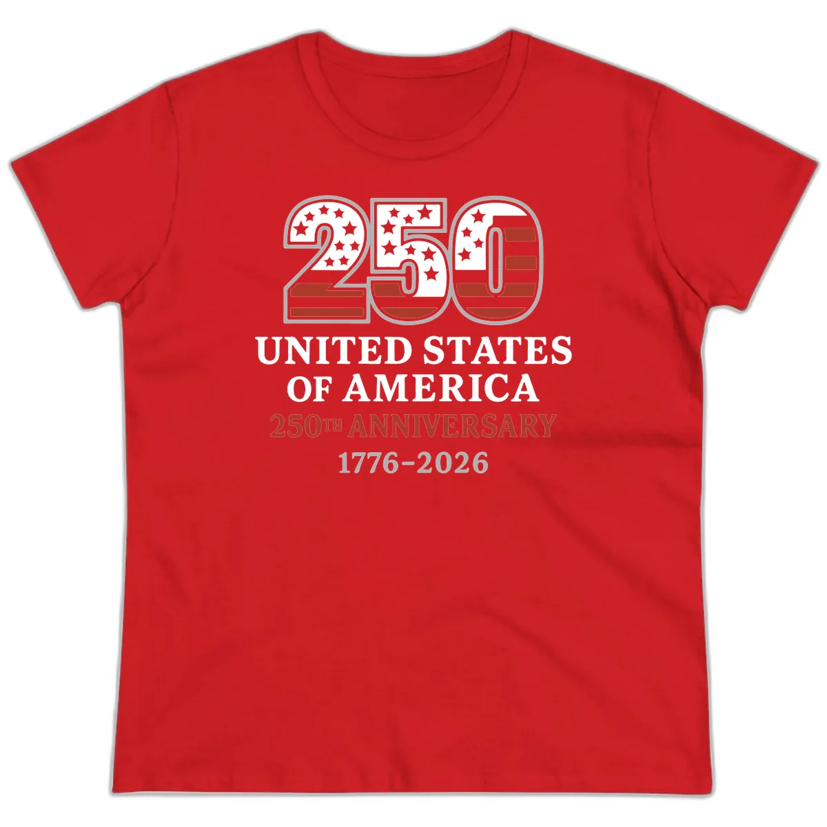 United States 250th Anniversary Celebration Ladies Tee in Red
