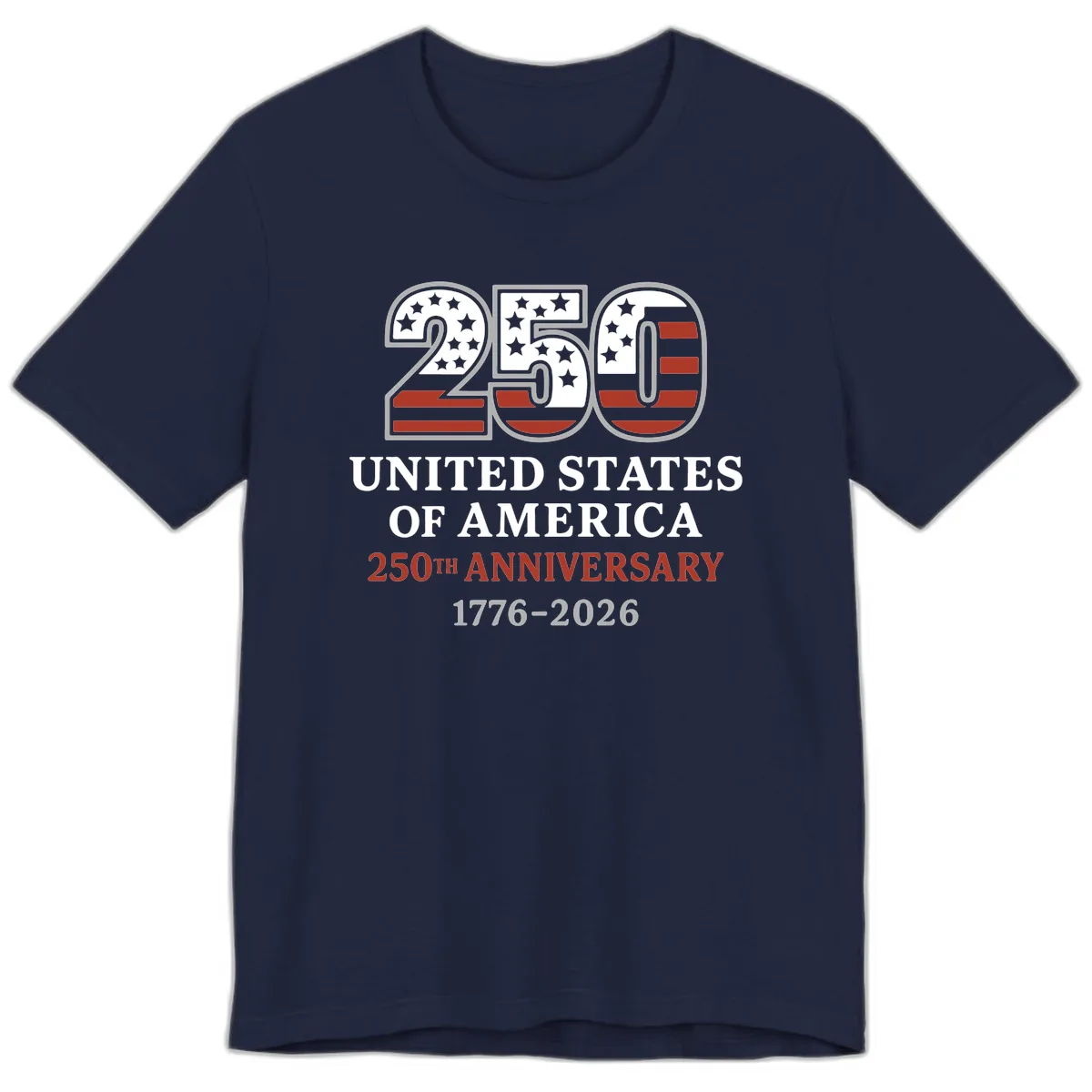United States 250th Anniversary Celebration Premium T-Shirt in Navy