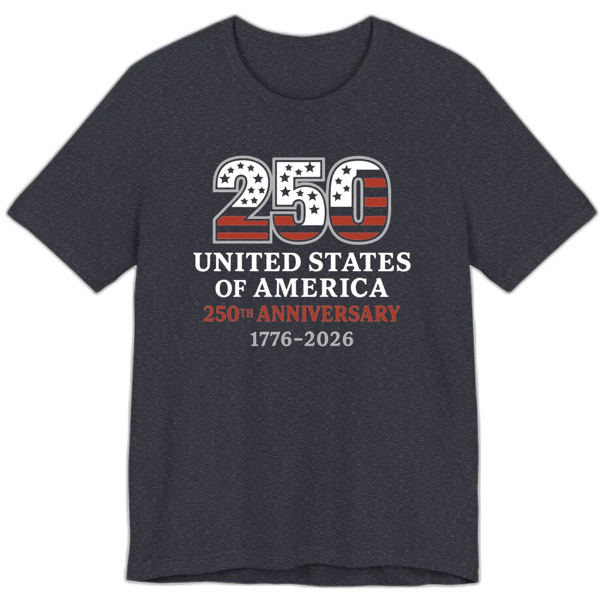United States 250th Anniversary Celebration Premium T-Shirt in Heather Navy