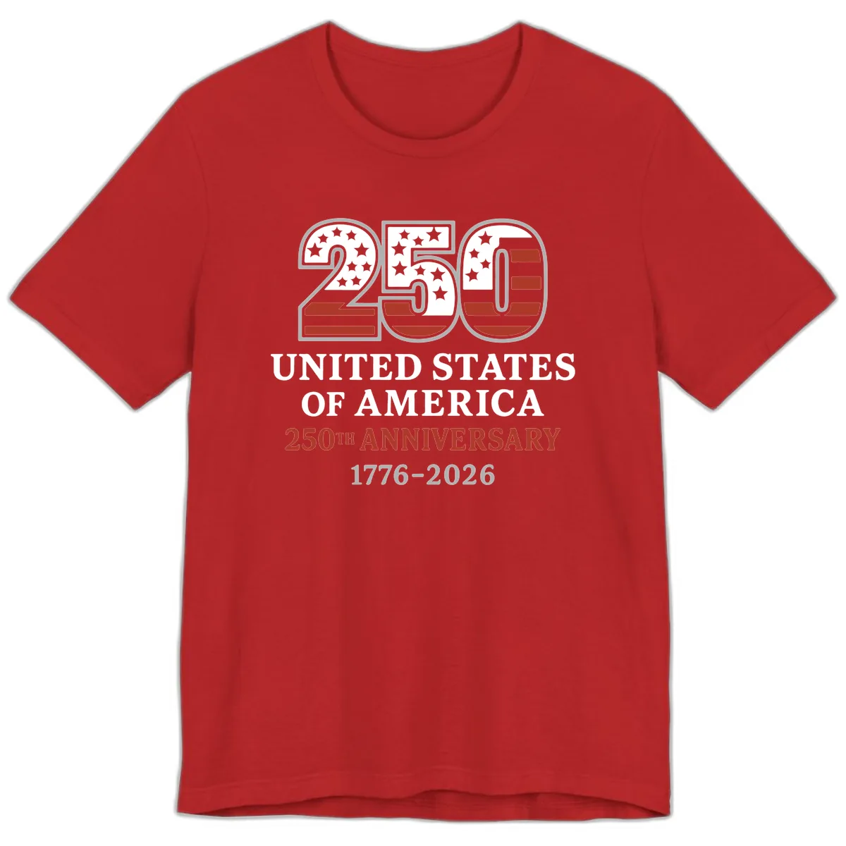 United States 250th Anniversary Celebration Premium T-Shirt in Red
