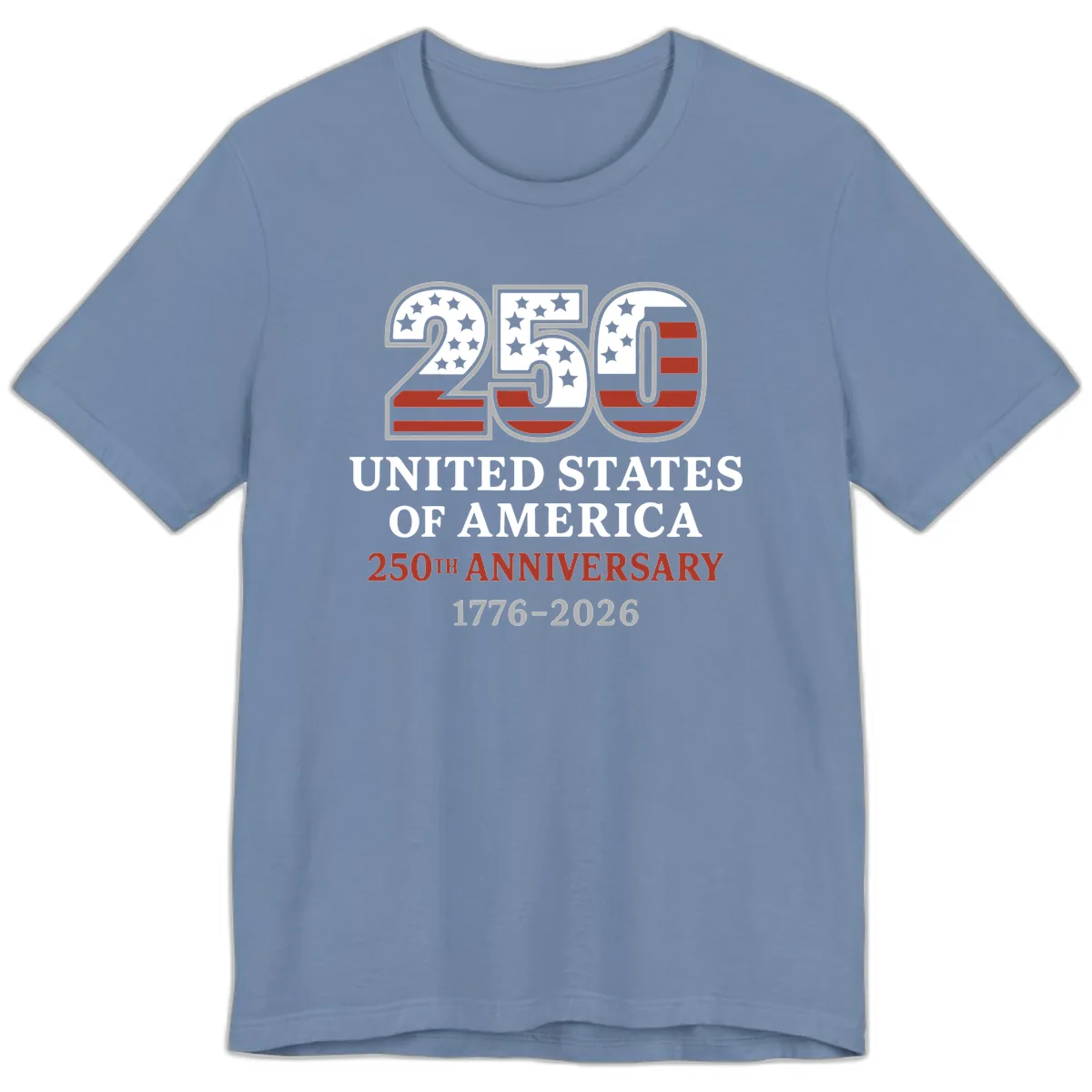 United States 250th Anniversary Celebration Premium T-Shirt in Steel Blue