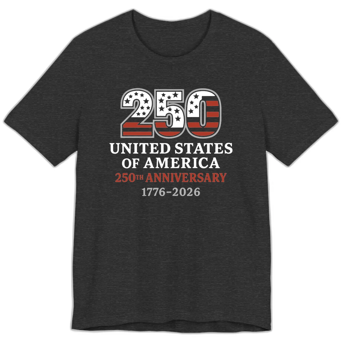 United States 250th Anniversary Celebration Premium T-Shirt in Dark Grey Heather