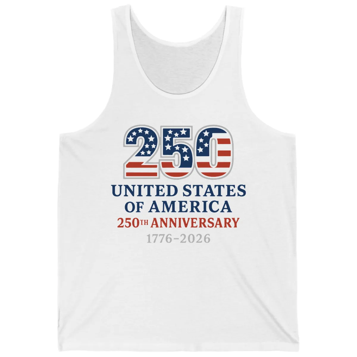 United States 250th Anniversary Celebration Tank in White