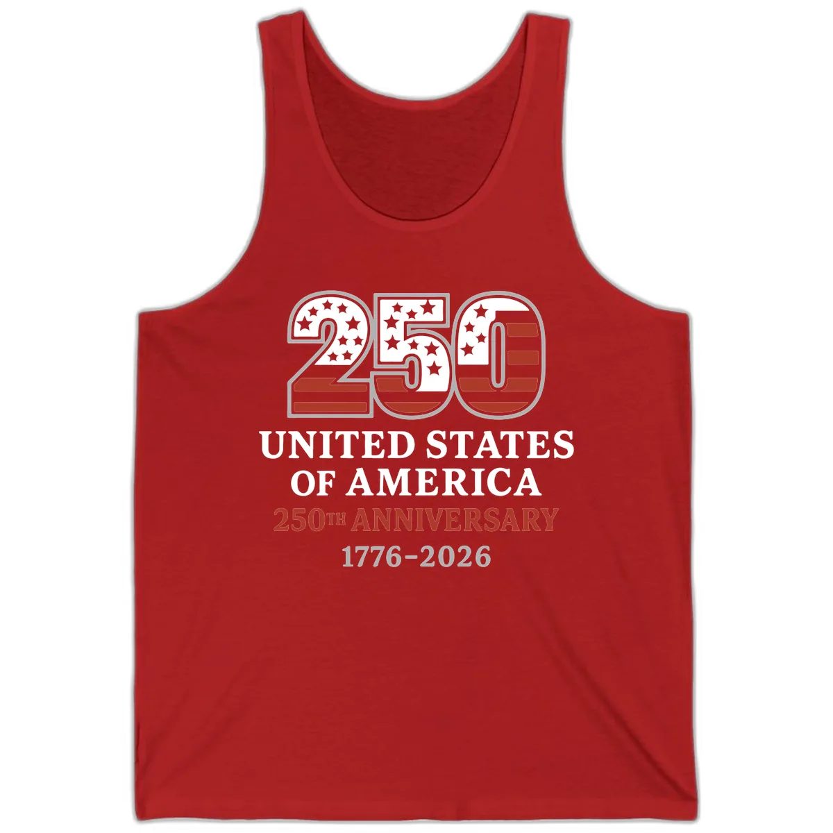 United States 250th Anniversary Celebration Tank in Red