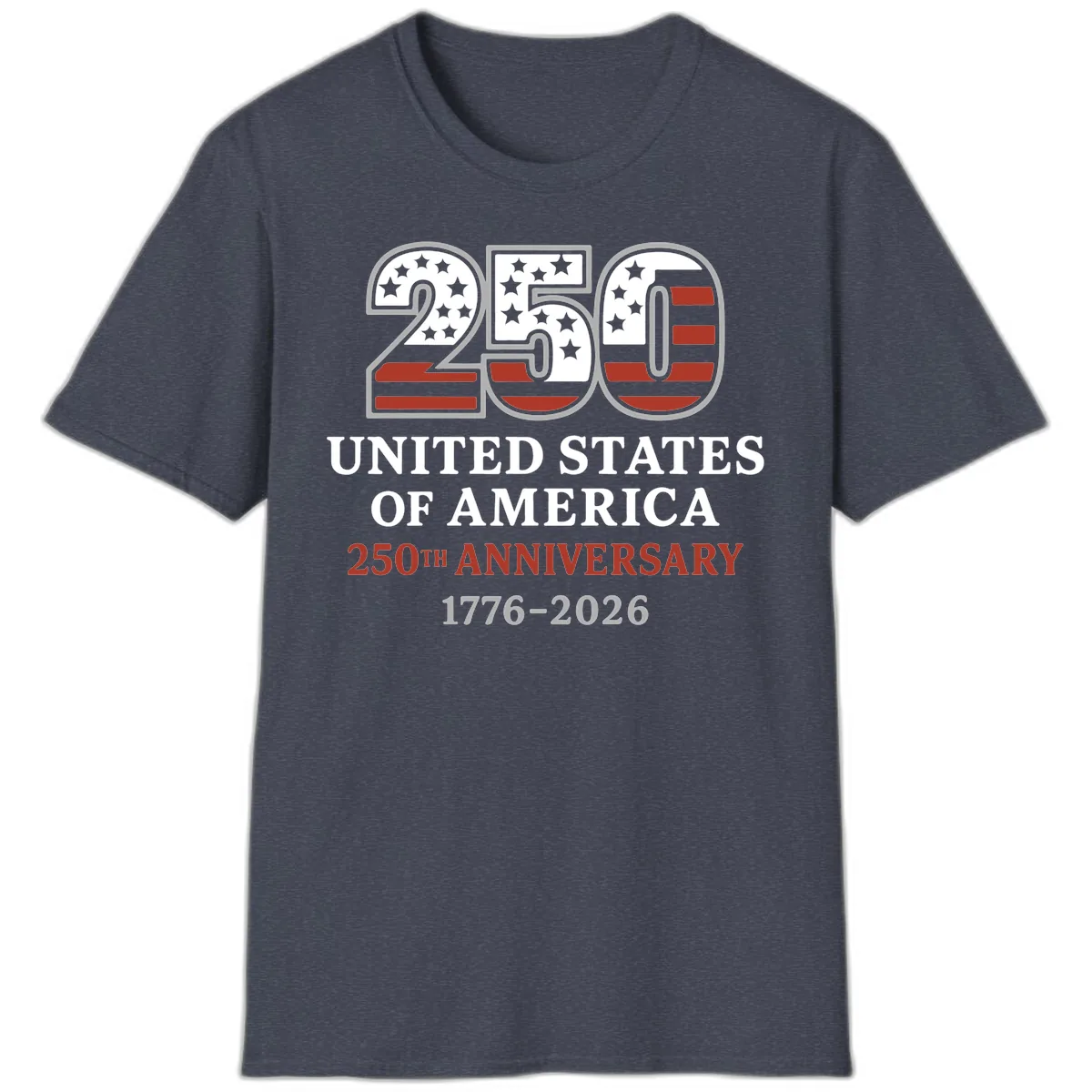 United States 250th Anniversary Celebration T-Shirt in Heather Navy