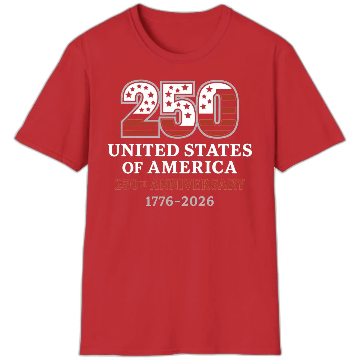 United States 250th Anniversary Celebration T-Shirt in Red