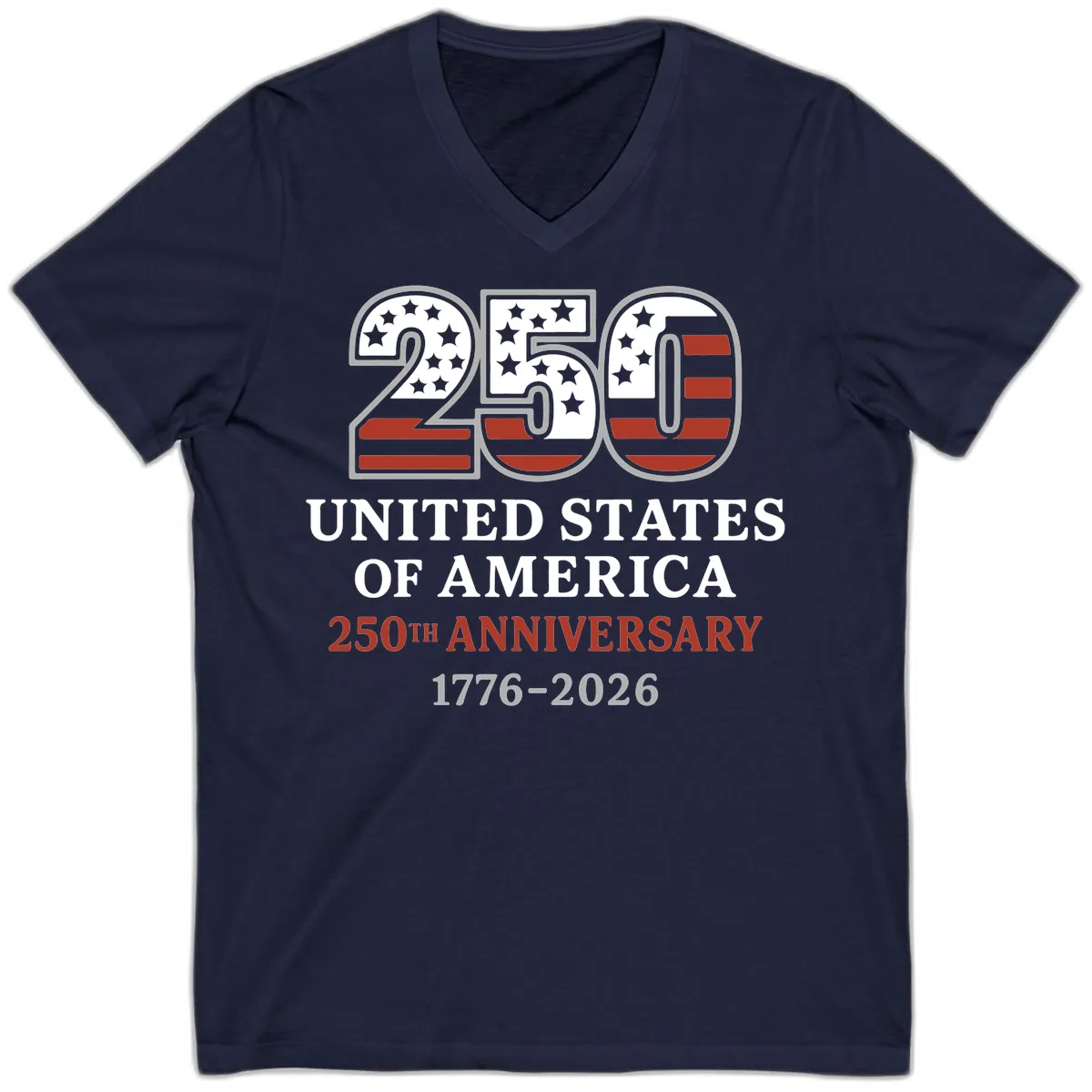 United States 250th Anniversary Celebration V-Neck in Navy