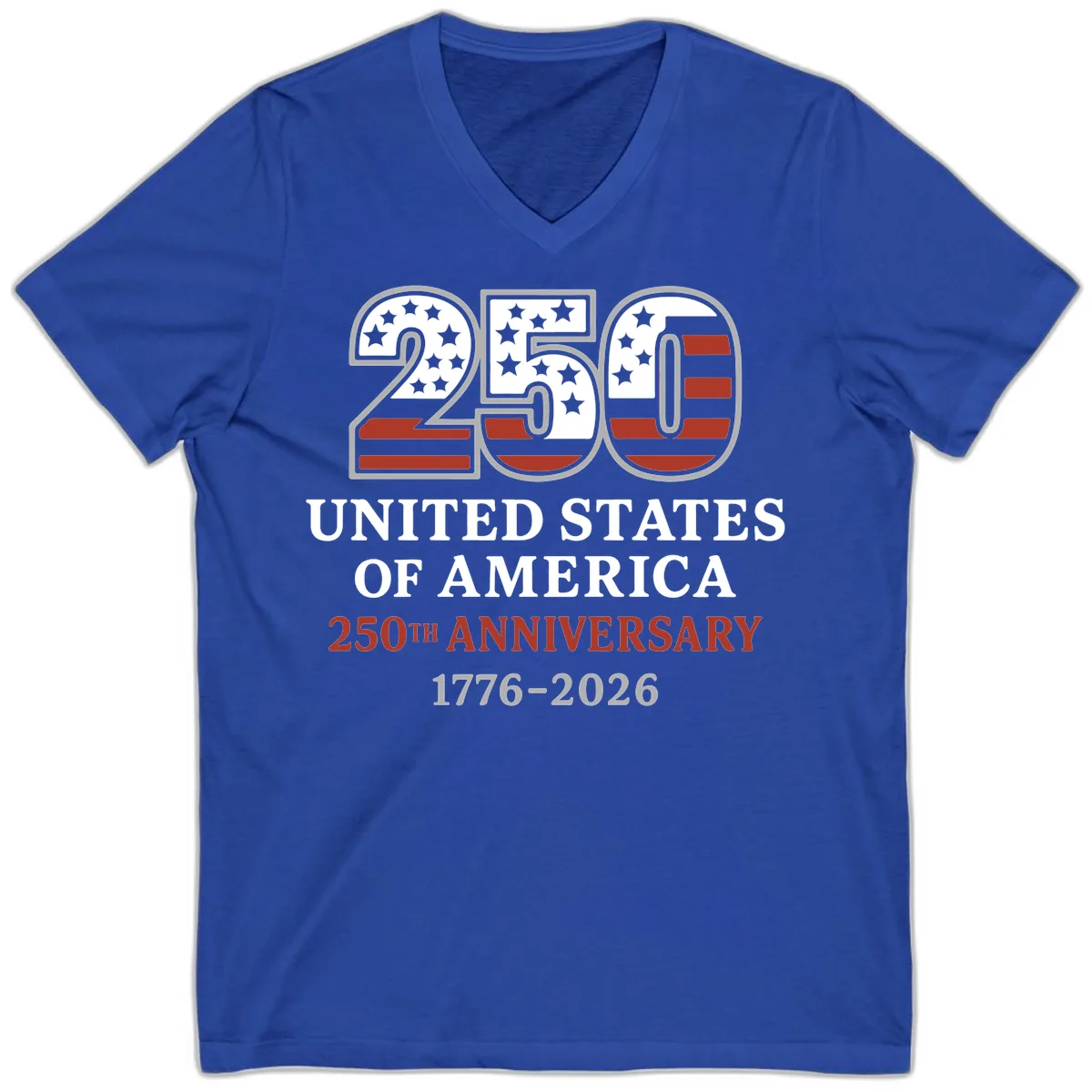 United States 250th Anniversary Celebration V-Neck in True Royal