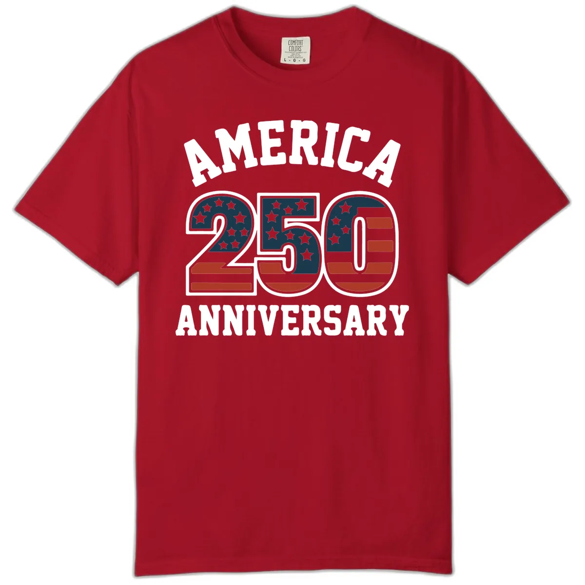 America 250th Anniversary Celebration Comfort Color in Red