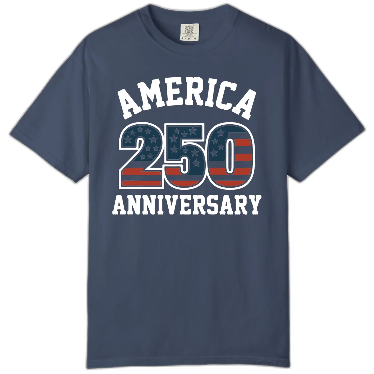America 250th Anniversary Celebration Comfort Color in Midnight