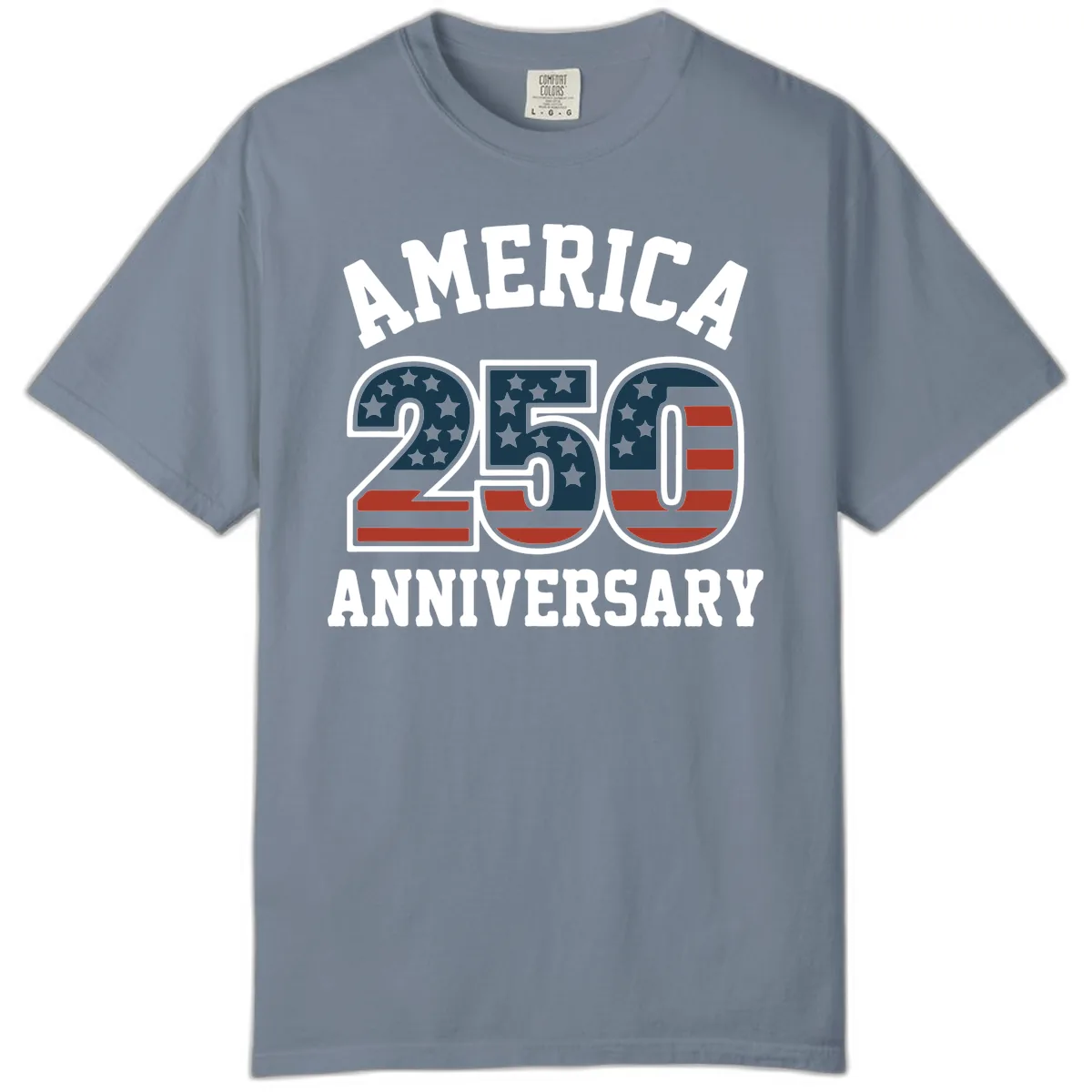 America 250th Anniversary Celebration Comfort Color in Blue Jean