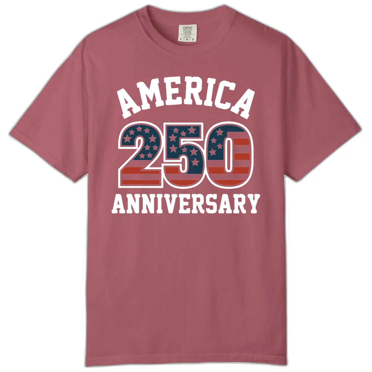 America 250th Anniversary Celebration Comfort Color in Crimson