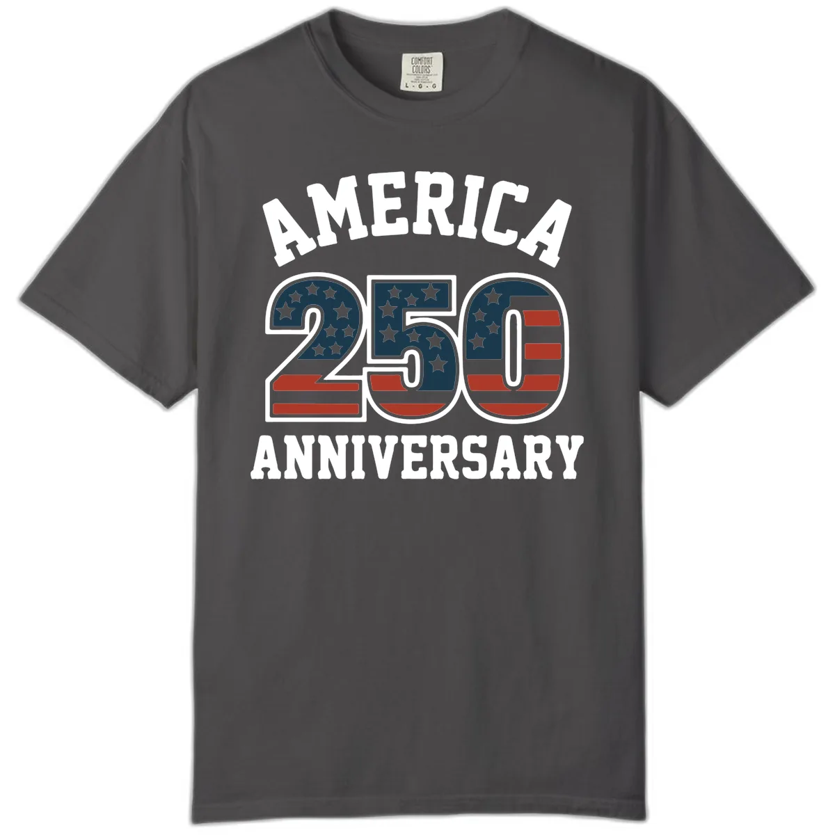 America 250th Anniversary Celebration Comfort Color in Graphite