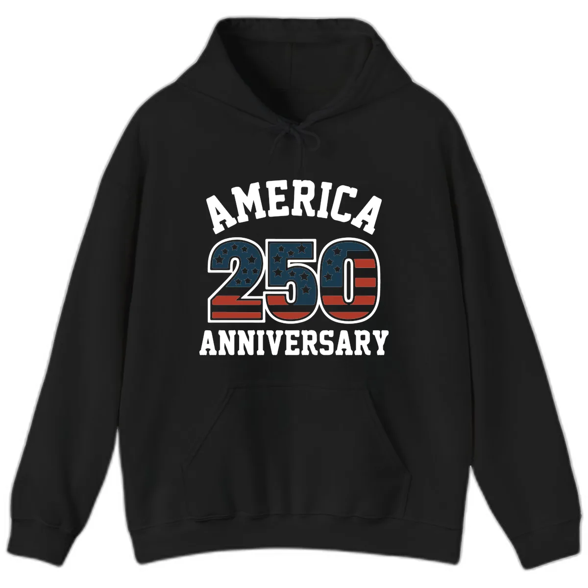 America 250th Anniversary Celebration Hoodie in Black