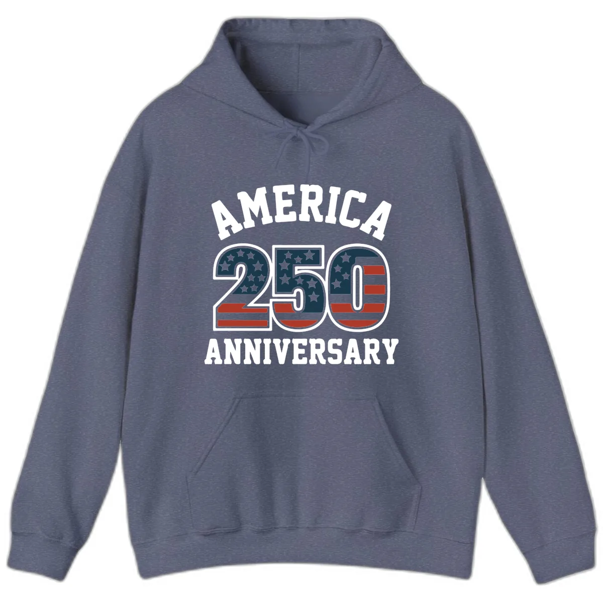 America 250th Anniversary Celebration Hoodie in Heather Navy