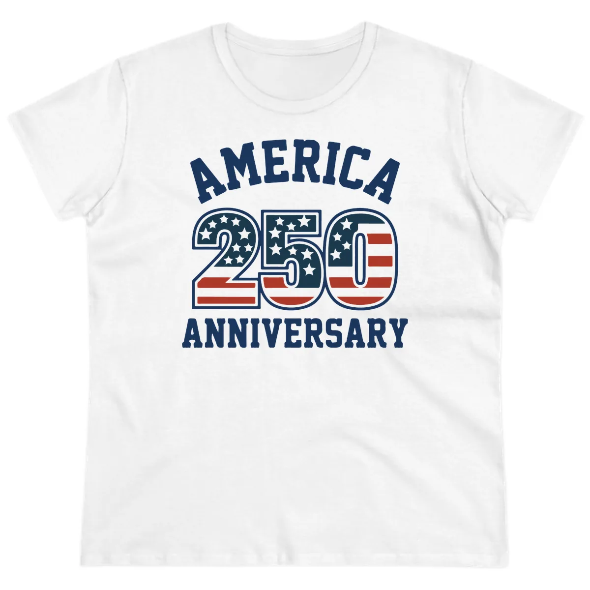 America 250th Anniversary Celebration Ladies Tee in White