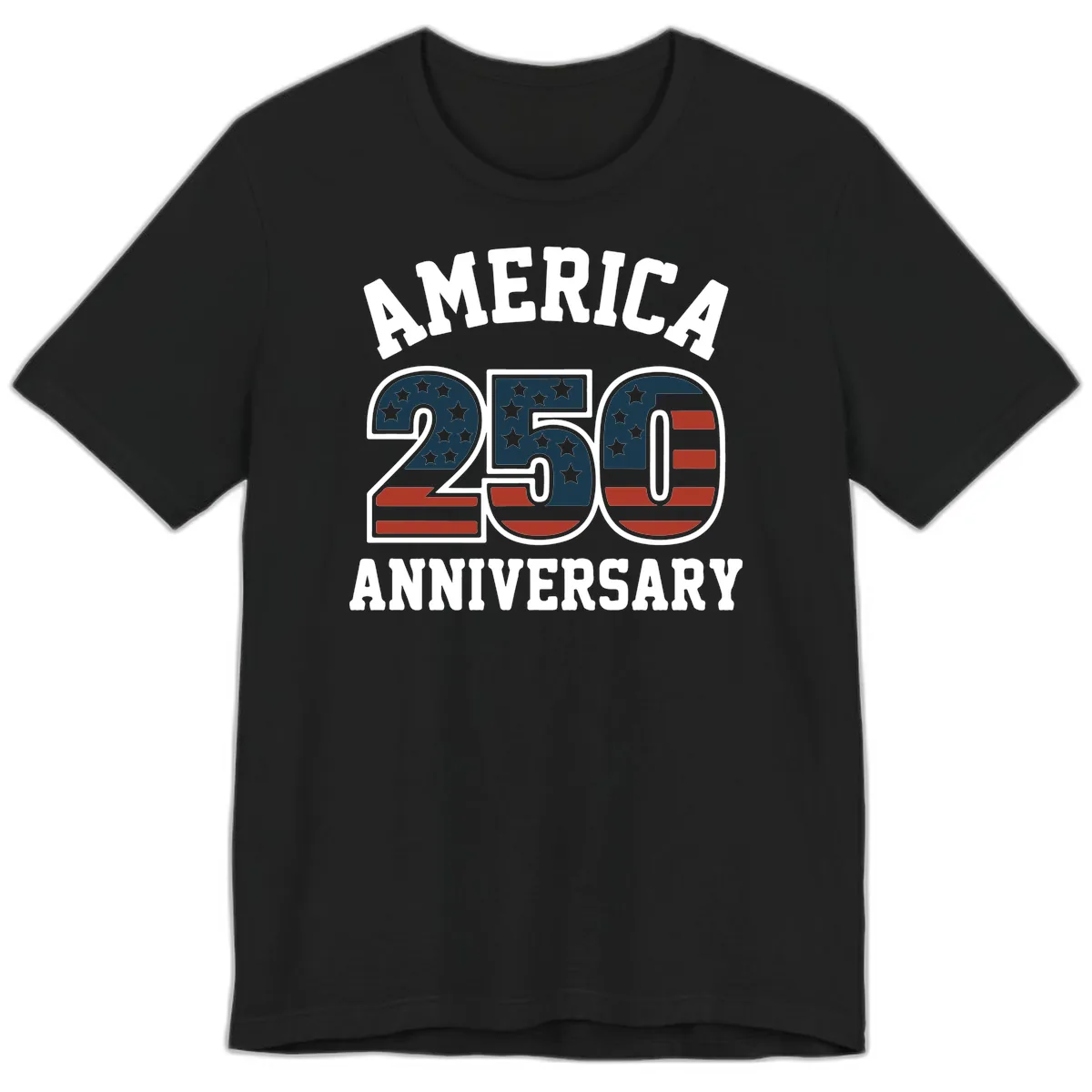 America 250th Anniversary Celebration Premium T-Shirt in Black