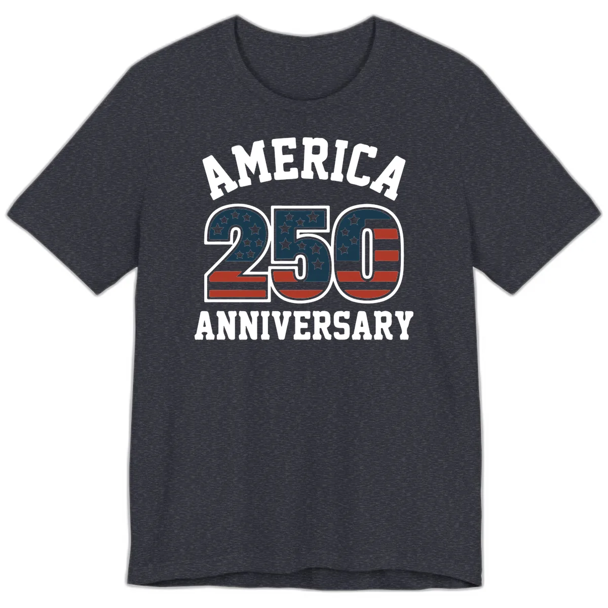 America 250th Anniversary Celebration Premium T-Shirt in Heather Navy