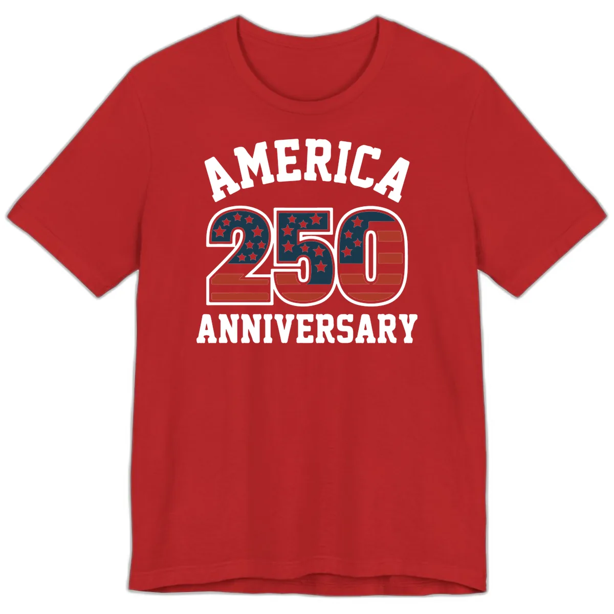 America 250th Anniversary Celebration Premium T-Shirt in Red