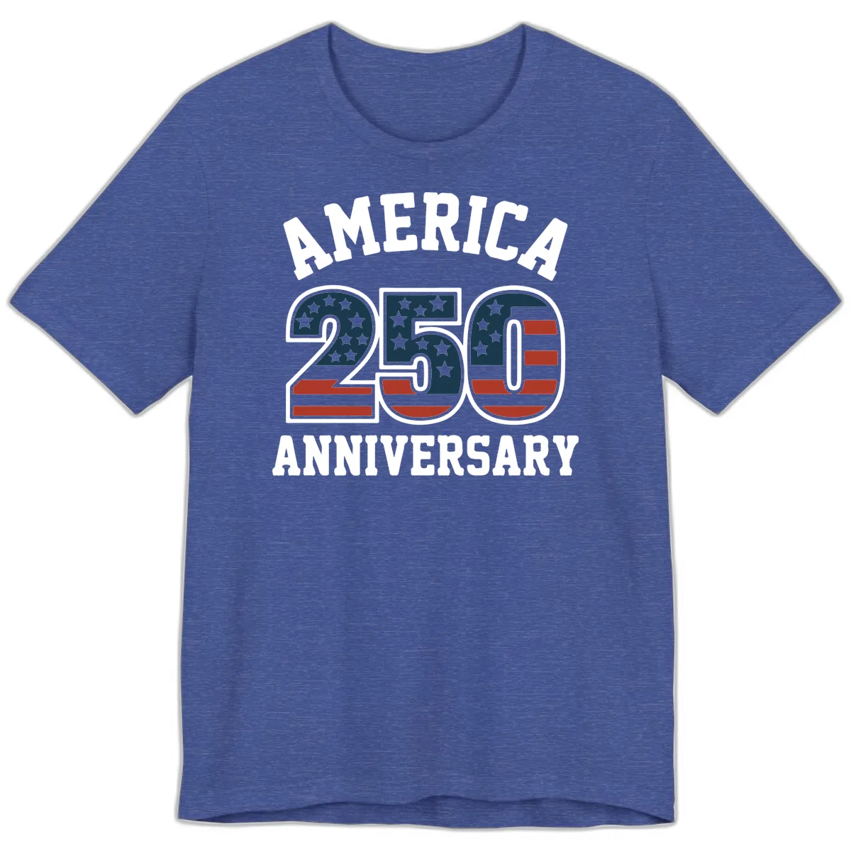 America 250th Anniversary Celebration Premium T-Shirt in Heather True Royal