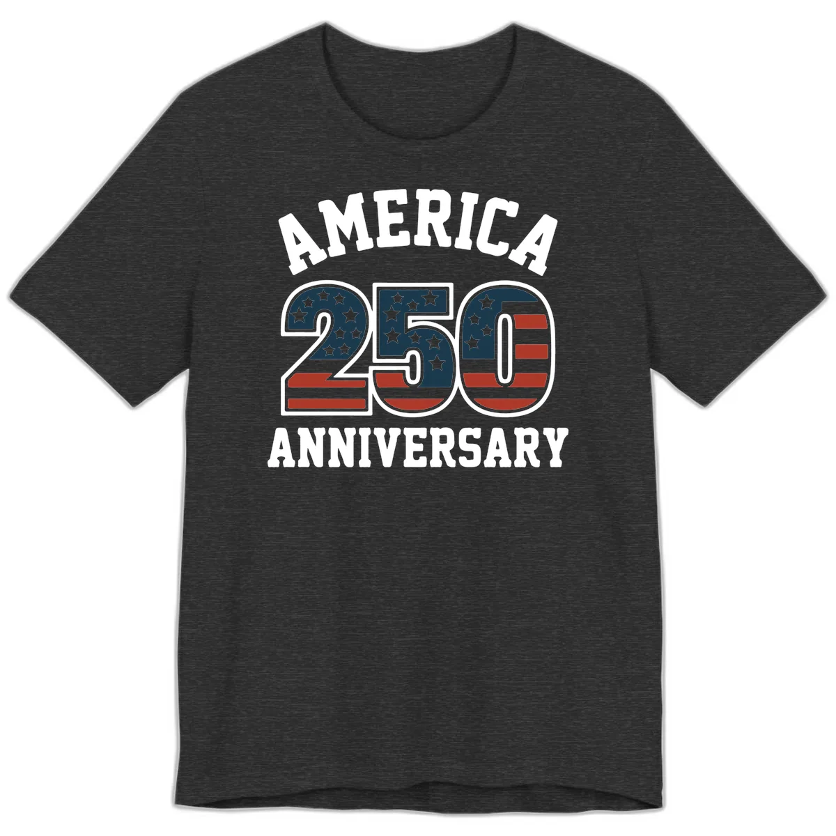 America 250th Anniversary Celebration Premium T-Shirt in Dark Grey Heather