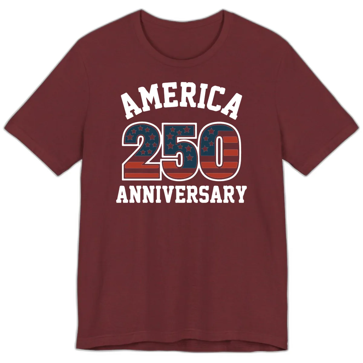 America 250th Anniversary Celebration Premium T-Shirt in Heather Cardinal