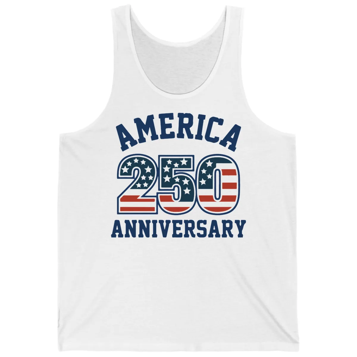 America 250th Anniversary Celebration Tank in White