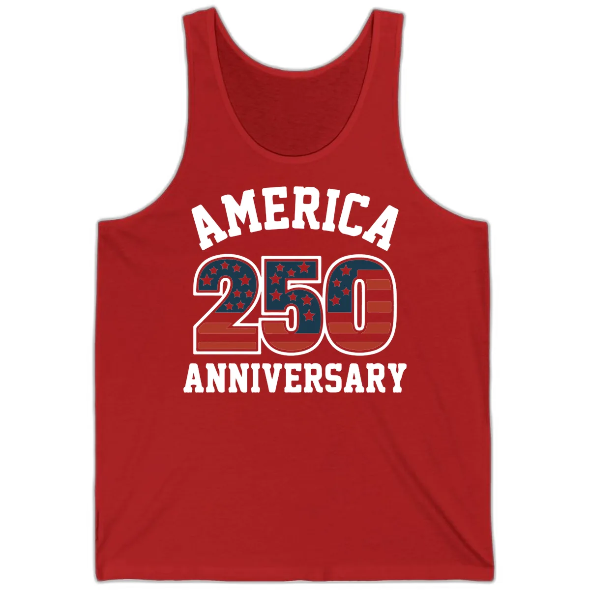 America 250th Anniversary Celebration Tank in Red