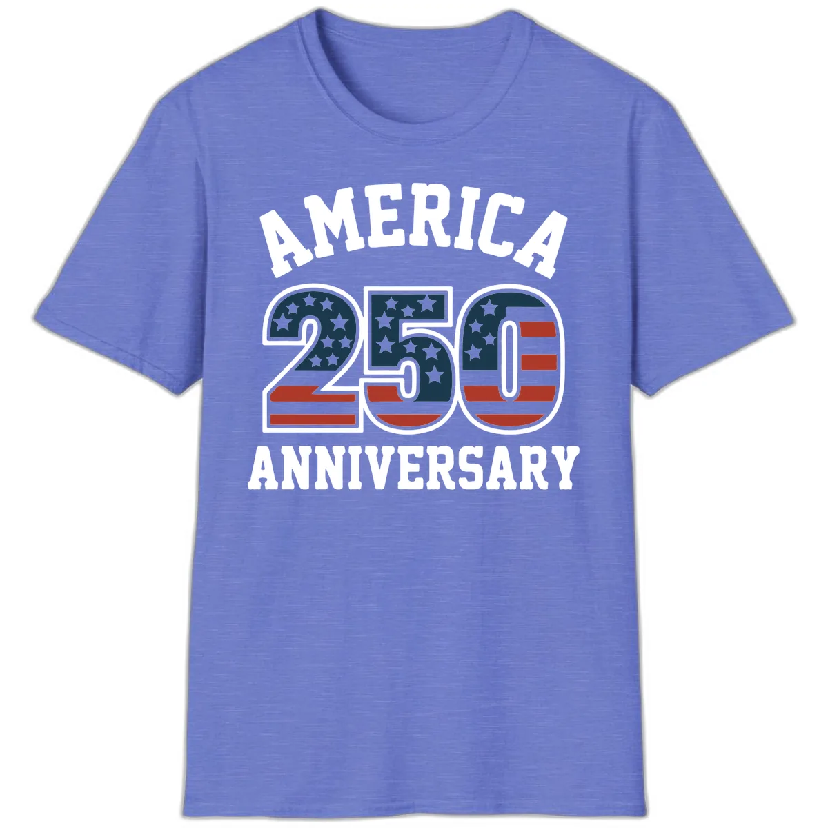 America 250th Anniversary Celebration T-Shirt in Heather Royal