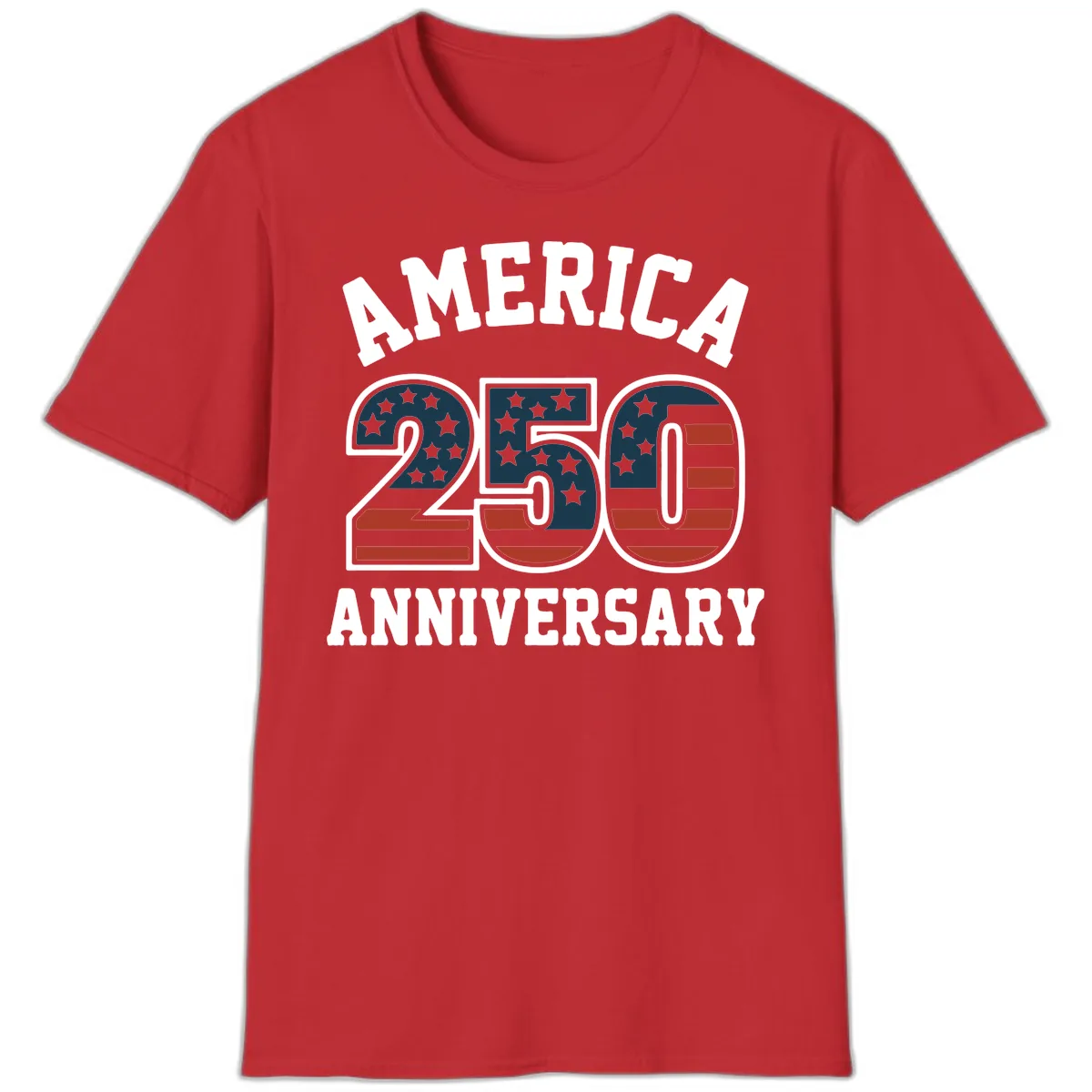 America 250th Anniversary Celebration T-Shirt in Red