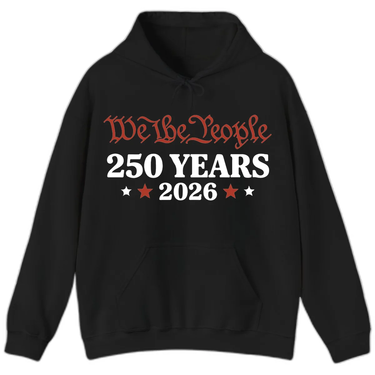 We The People 250 Years 2026 Hoodie in Black