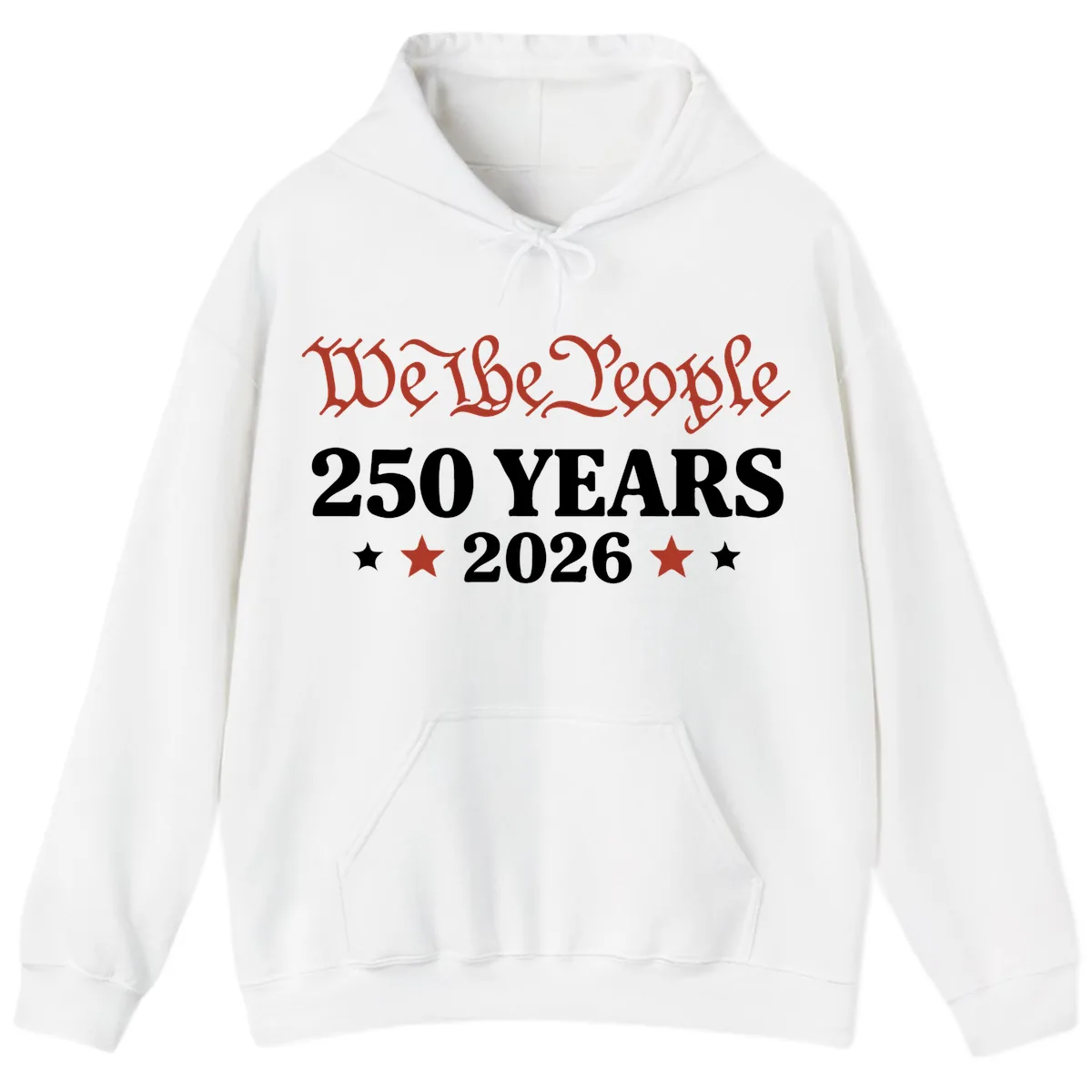 We The People 250 Years 2026 Hoodie in White