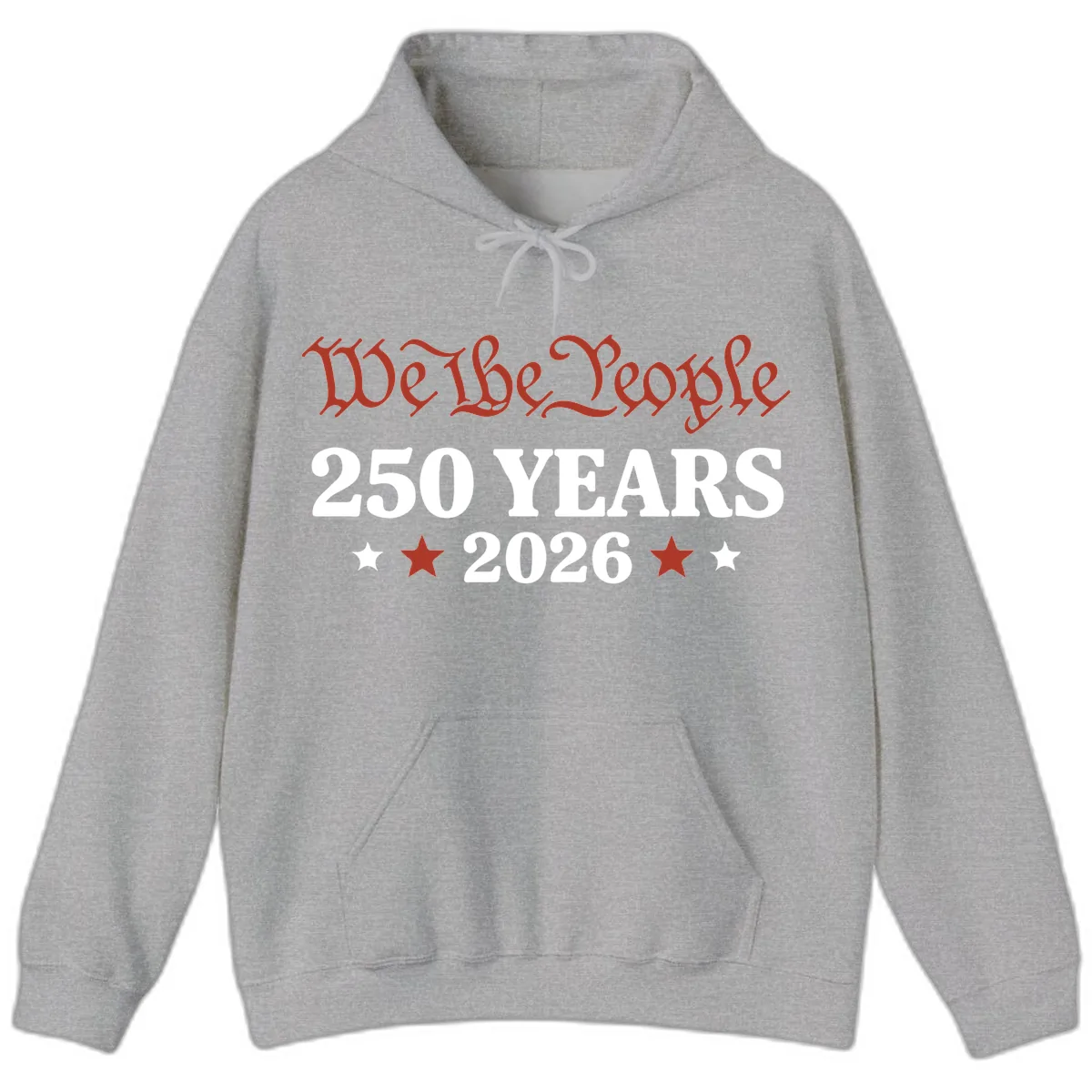 We The People 250 Years 2026 Hoodie in Sport Grey