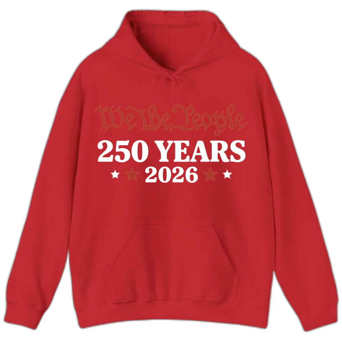 We The People 250 Years 2026 Hoodie in Red