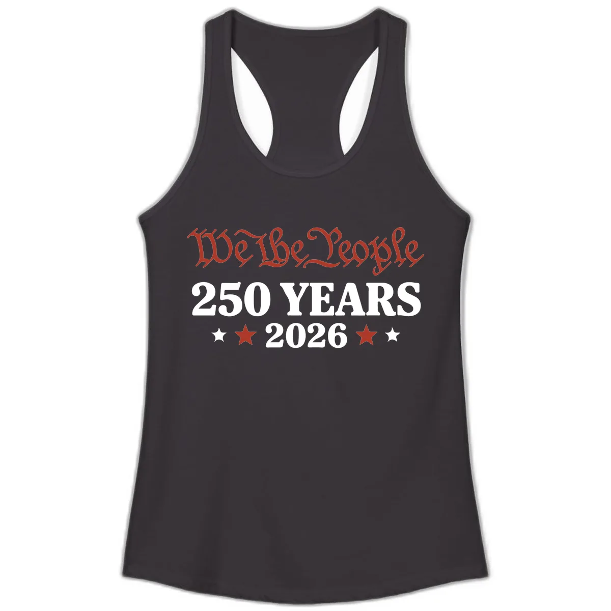 We The People 250 Years 2026 Ladies Tank in Black
