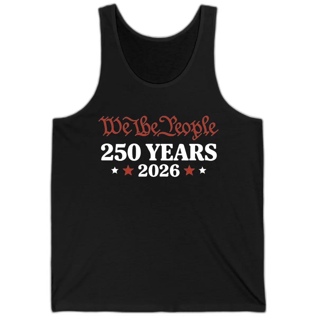 We The People 250 Years 2026 Tank in Black