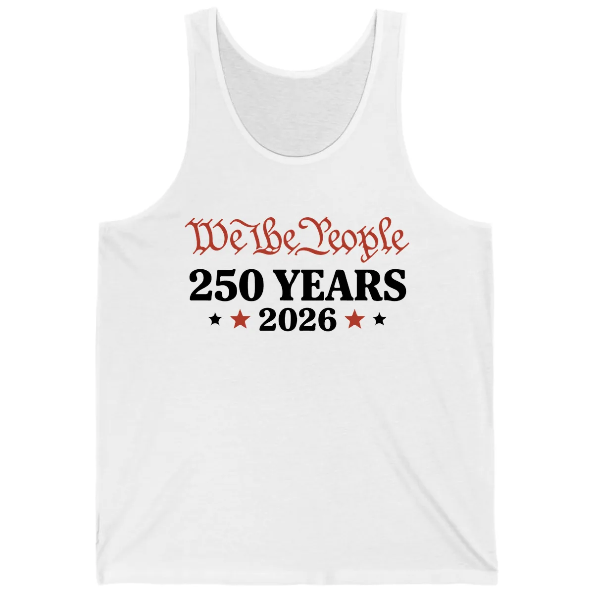 We The People 250 Years 2026 Tank in White