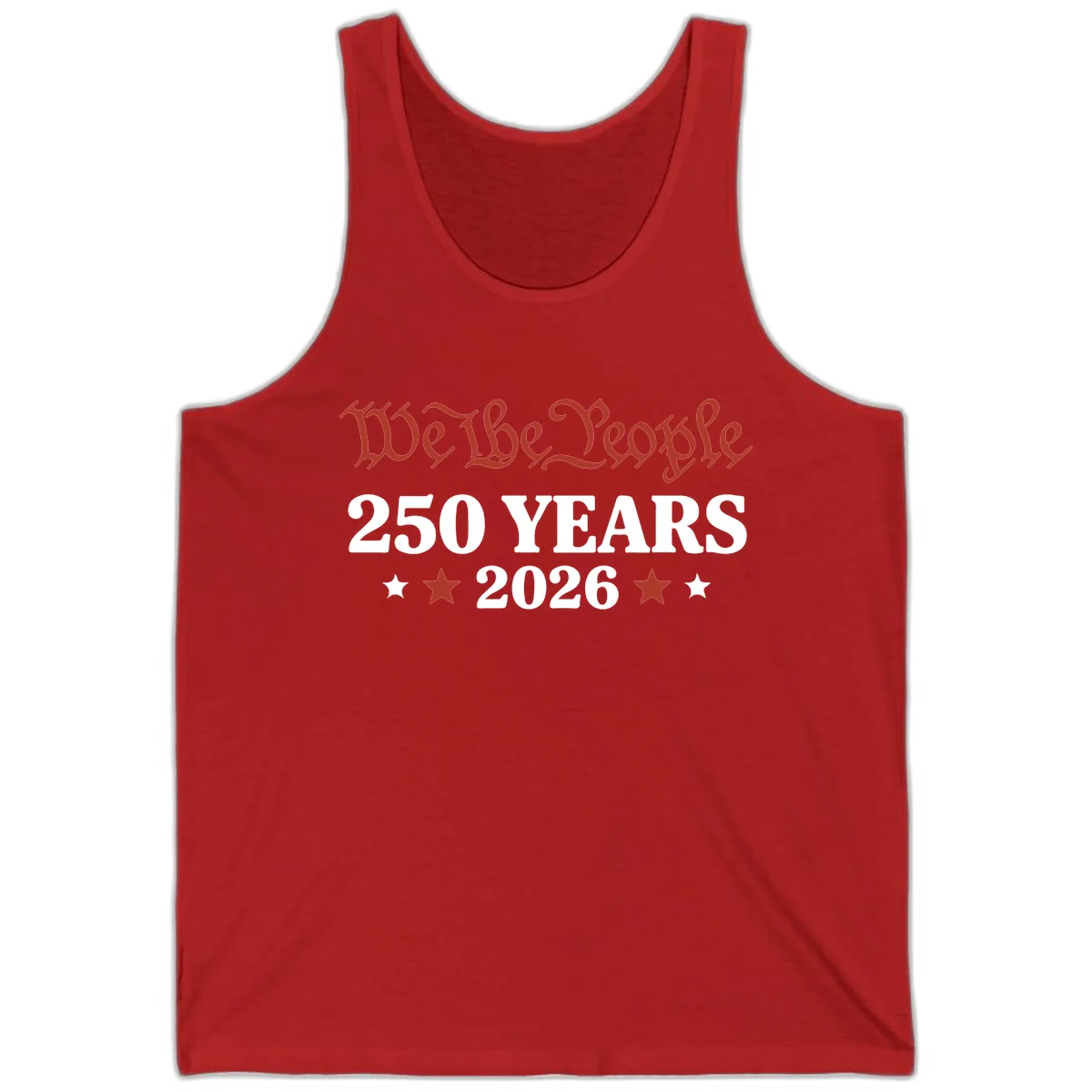 We The People 250 Years 2026 Tank in Red