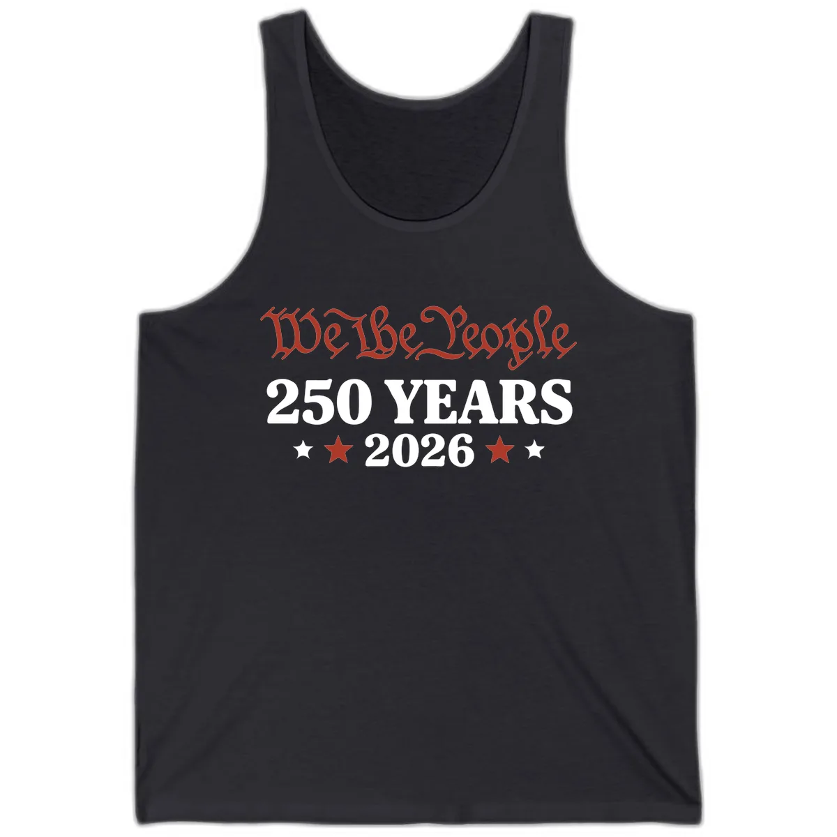 We The People 250 Years 2026 Tank in Dark Grey