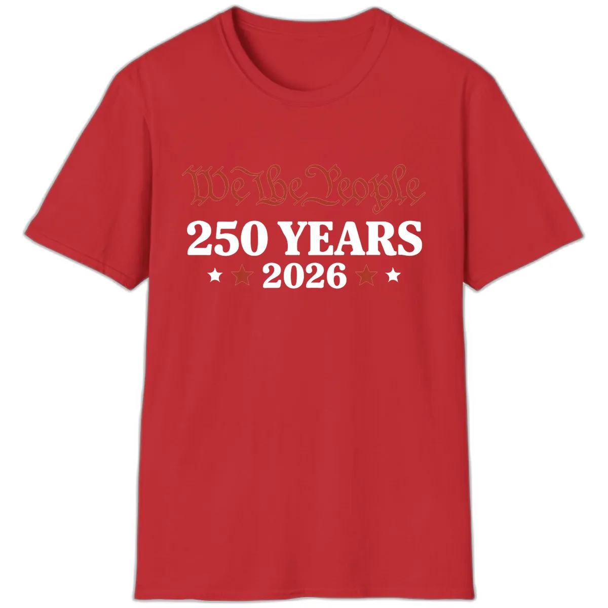 We The People 250 Years 2026 T-Shirt in Red