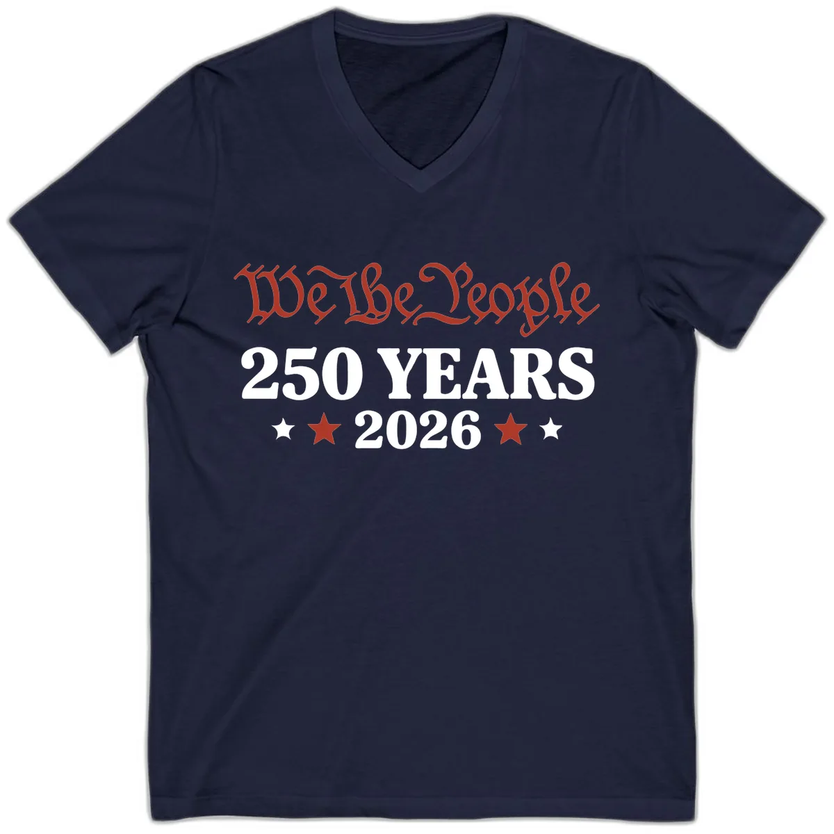 We The People 250 Years 2026 V-Neck in Navy
