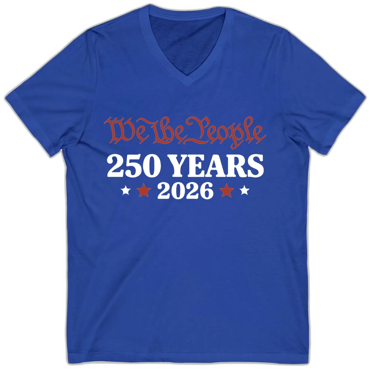 We The People 250 Years 2026 V-Neck in True Royal